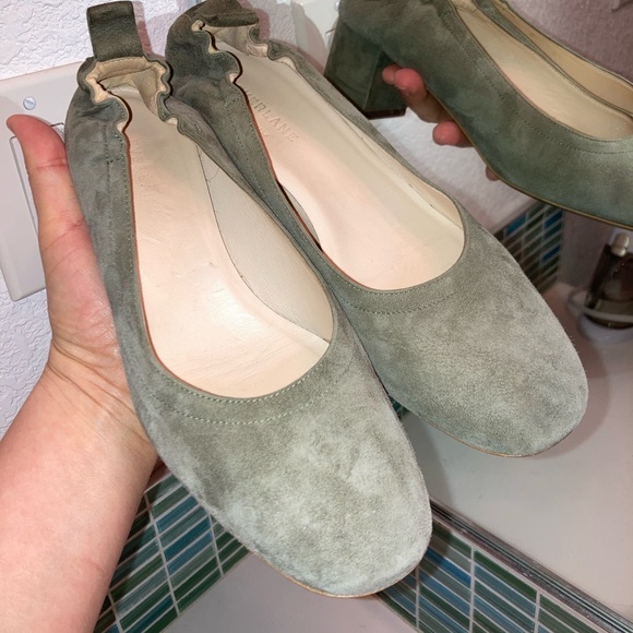 EVERLANE The Italian Leather Day Heels Sage Suede SZ: 8 - Picture 10 of 10